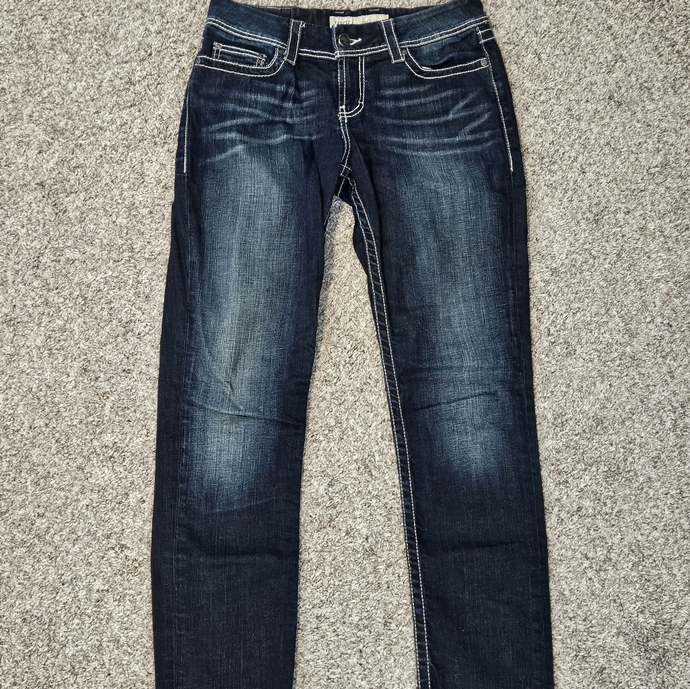 Y2K BKE Harper Dark Wash Low Rise Jeans